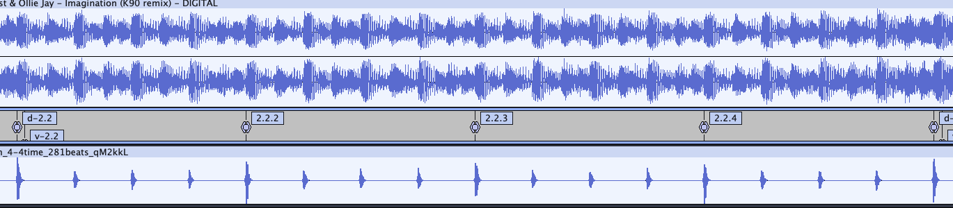 comparing less drift with click track, 2.1 - 2.2